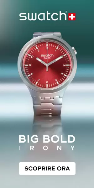 Orologio Swatch Big Bold, fondo azzurro