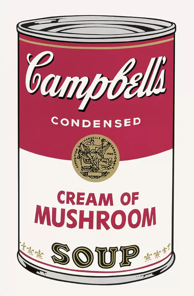 Andy Warhol, Campbell’s Soup, Cream of Mushroom