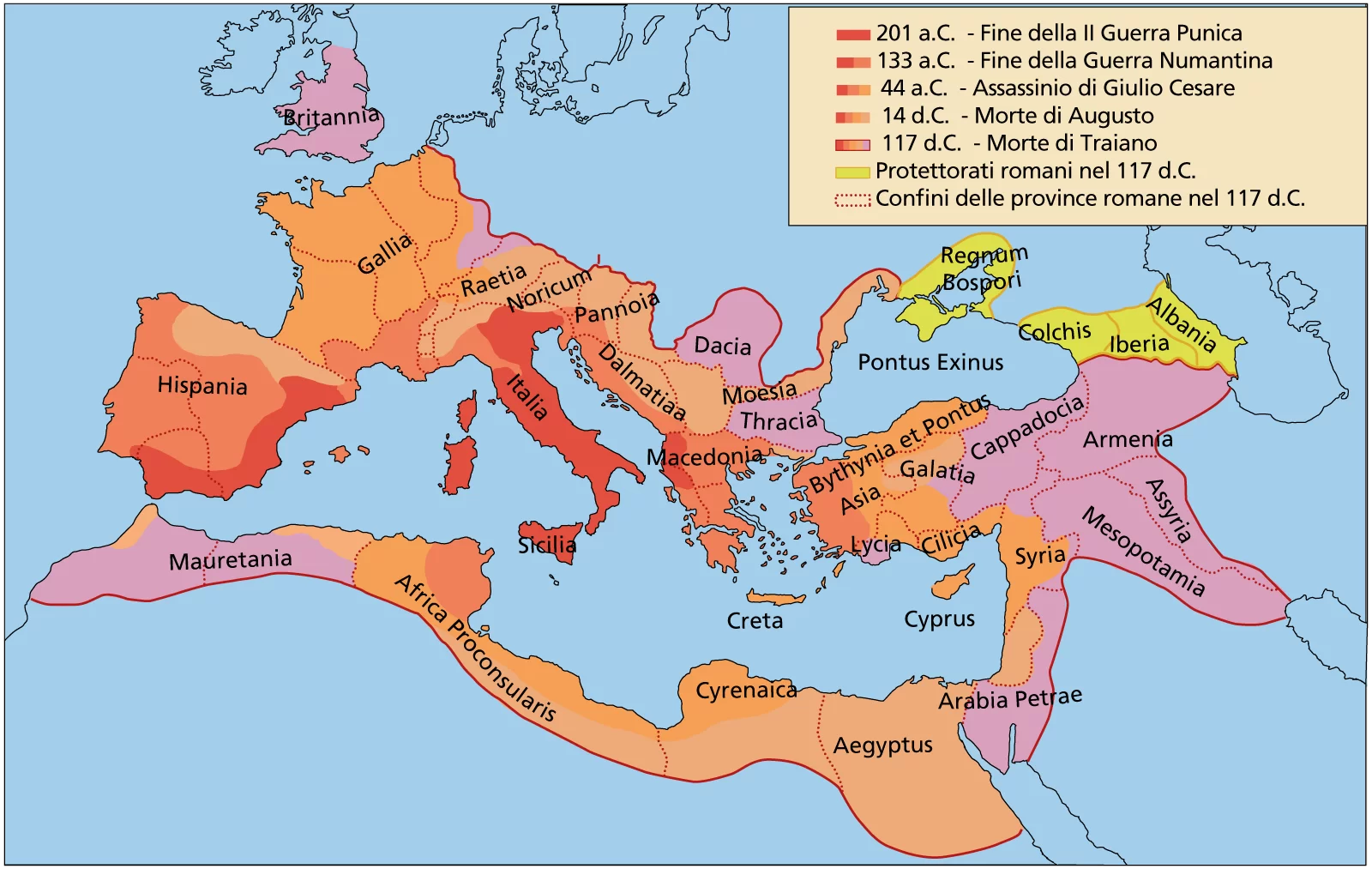 Mappa espansione impero romano