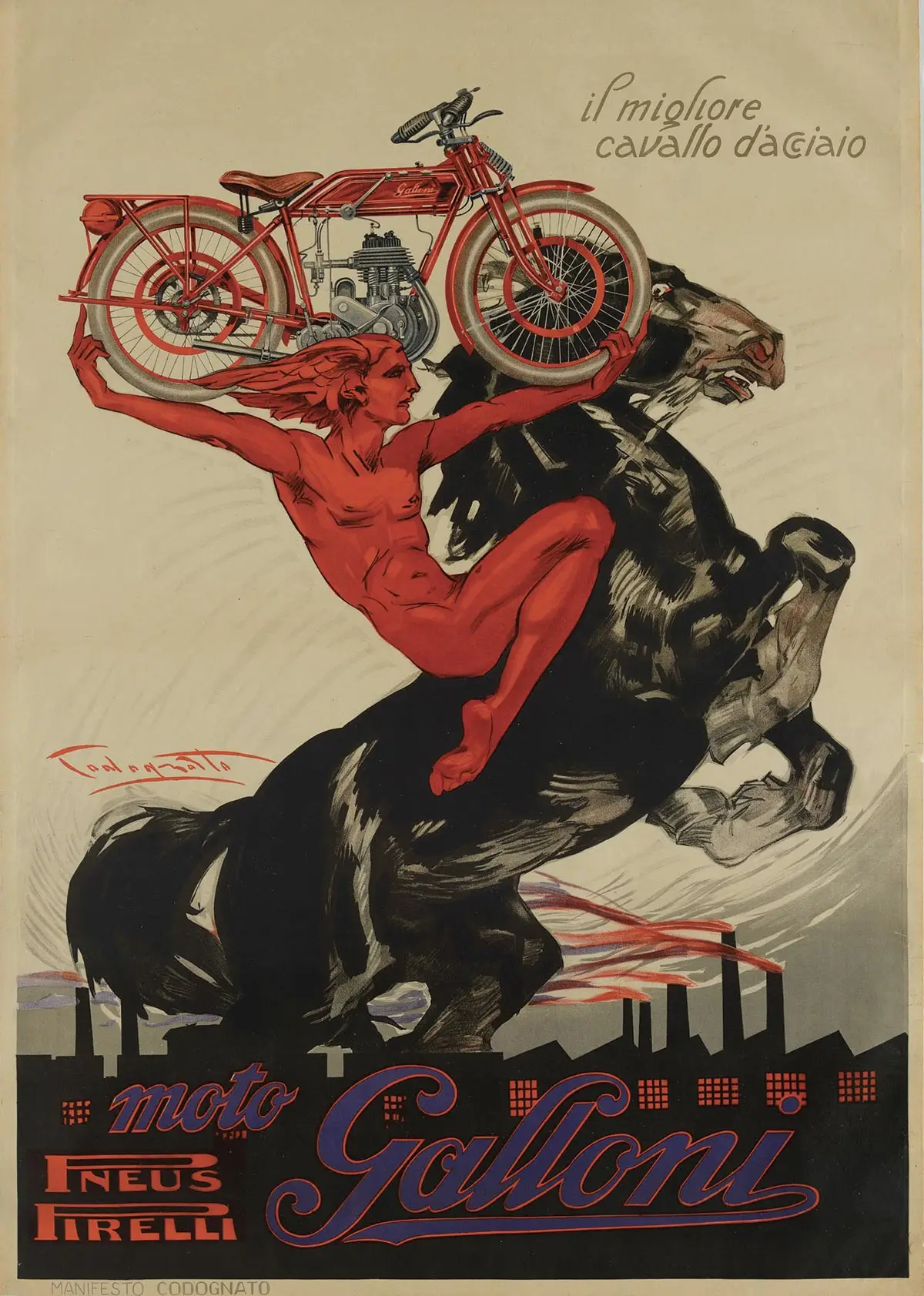 Plinio Codognato, Moto Galloni / © Treviso, Museo Nazionale Collezione Salce, Direzione regionale Musei Veneto “su concessione del Ministero della Cultura”