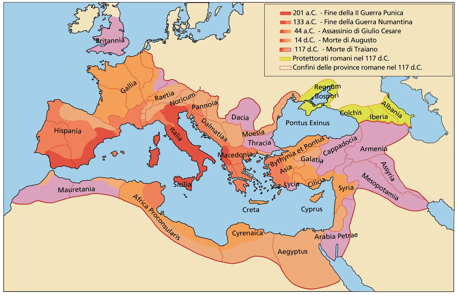 La conquista del mediterraneo, impero romano