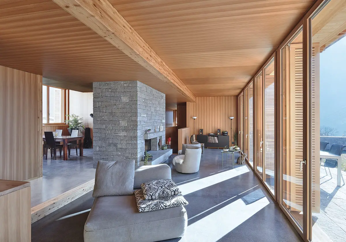 Casa ecologica Laube, interno