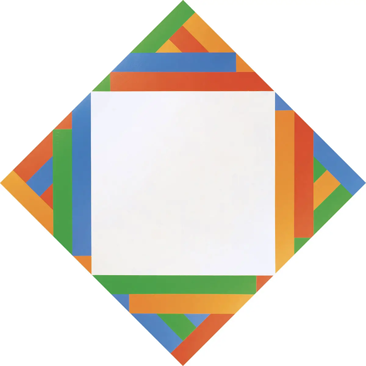 wegnehmen und zufügen, 1975, olio su tela, diagonale 142 cm, © max, binia + jakob bill stiftung/2026, ProLitteris, Zürich