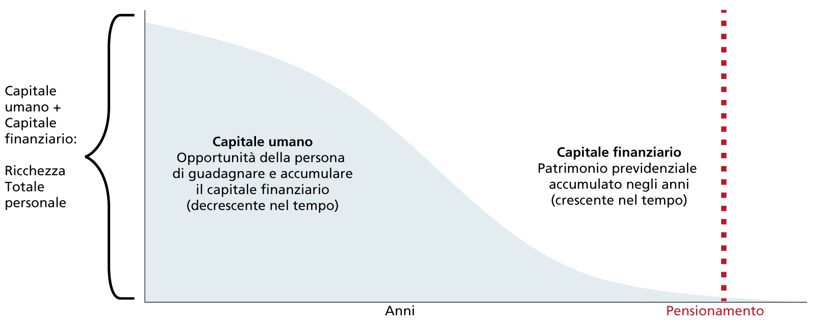 Evoluzione e bilanciamento dei due capitali nel corso del tempo