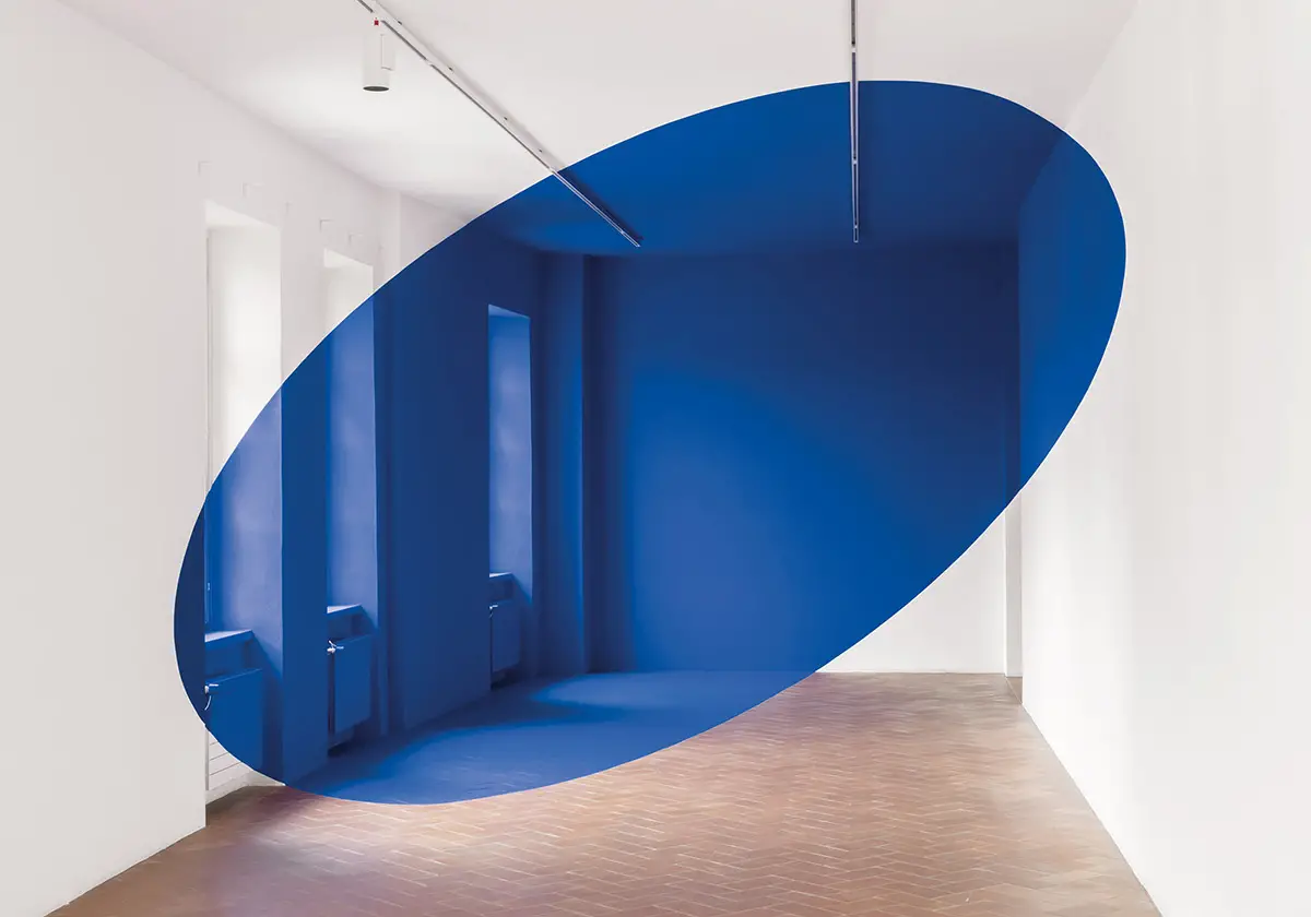 Felice Varini, "Ellisse blu", Mendrisio, 2026