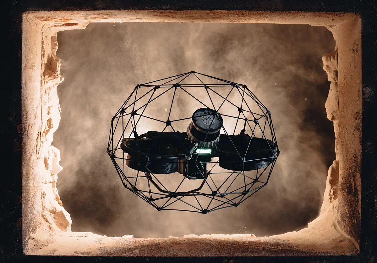 Elios 3, il rivoluzionario drone indoor della start up vodese Flyability, © Flyability